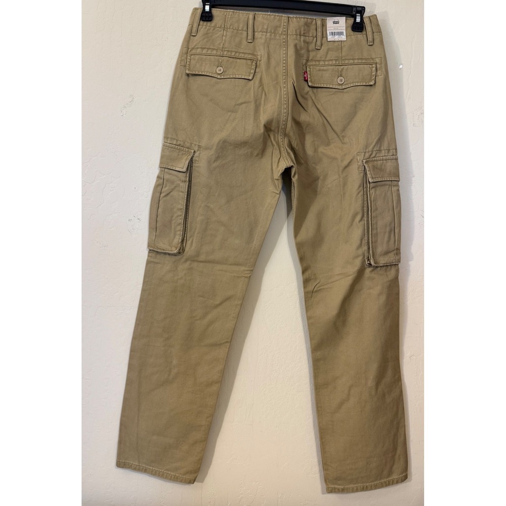 Levi Ace Cargo Pants Men 32x30 Khaki Relaxed Tapered Cotton NEW - Picture 3 of 10